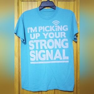 Blue Graphic T-Shirt,Size M